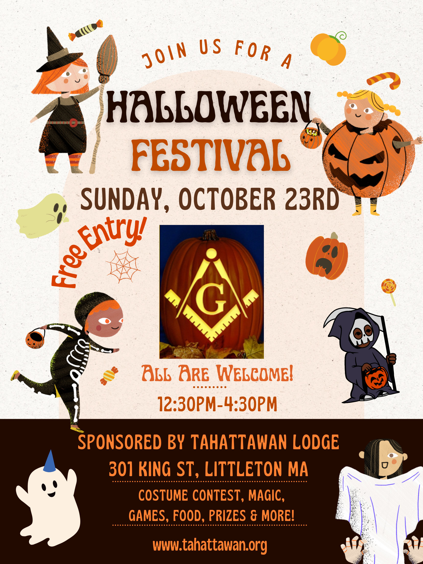 Halloween Festival Sponsored by Tahattawan Lodge!